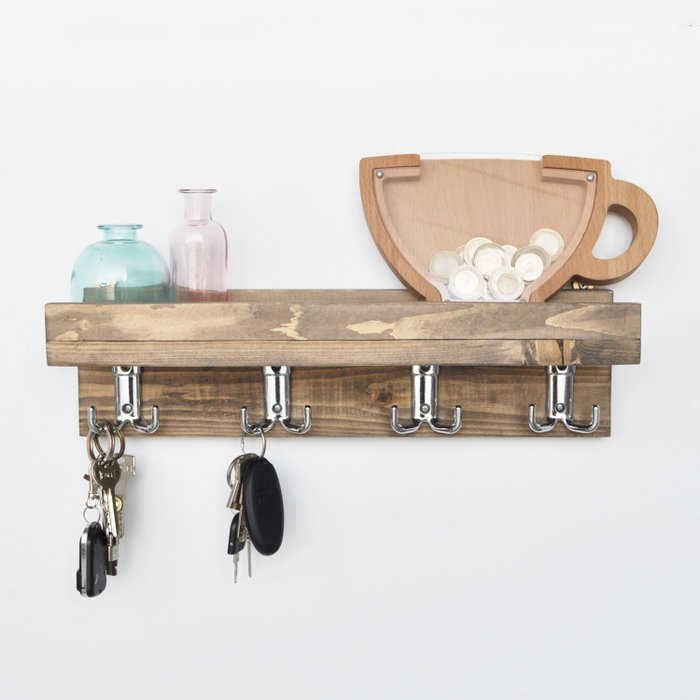 Hanah Home Estante de Cocina Aa037 en Madera de Abeto Color Nogal